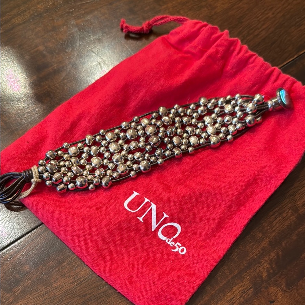 UNO de 50 Metallic Beaded Bracelet NWT
